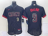 Men's Cincinnati Reds #9 Matt McLain Number Black 2023 City Connect Flex Base Stitched Jersey1,baseball caps,new era cap wholesale,wholesale hats